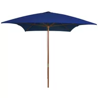 Parasole ogrodowe - vidaXL Lumarko Parasol ogrodowy na drewnianym słupku, niebieski, 200x300 cm! 313761 - miniaturka - grafika 1