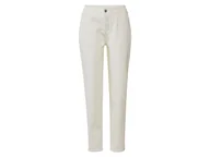 Spodnie damskie - esmara® Jeansy damskie szerokie z bawełną, mom fit (44, Kremowy) - miniaturka - grafika 1