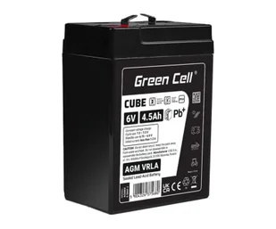 Green Cell Cube AGM VRLA IP54 6V 4.5Ah AGM6V4-5AH-J / 5904326375680 - Baterie do zasilaczy awaryjnych UPS - miniaturka - grafika 1