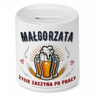 Skarbonki - Skarbonka Dla Małgorzaty Urodziny Idealny Prezent z Nadrukiem ze Zdjęciem - miniaturka - grafika 1