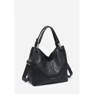 Pojemna Klasyczna Czarna Torebka Damska Shopper LUIGISANTO - Torebki damskie Pojemna Klasyczna Czarna Torebka Damska Shopper LUIGISANTO - Torebki damskie - miniaturka - grafika 1