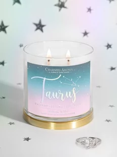 Charmed Aroma sojowa świeca zapachowa z biżuterią 12 oz 340 g Pierścionek - Taurus Byk Zodiak - Świece Charmed Aroma sojowa świeca zapachowa z biżuterią 12 oz 340 g Pierścionek - Taurus Byk Zodiak - Świece - miniaturka - grafika 1