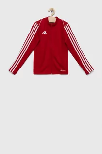 Bluzy dla dziewczynek - adidas Performance bluza dziecięca TIRO23L TR JKTY kolor czerwony z aplikacją - grafika 1