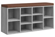 Szafki na buty - Szafka na buty z siedziskiem szary dąb D4-A11 - miniaturka - grafika 1