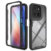 Etui i futerały do telefonów - Etui TECH-PROTECT Defense do Motorola Moto G56 5G Przezroczysty-czarny - miniaturka - grafika 1