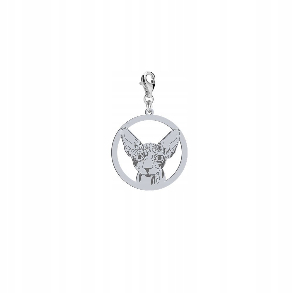 Charms Srebrny Kot Sphynx 925 Prezent Biżuteria Kobieta DEDYKACJA GRATIS