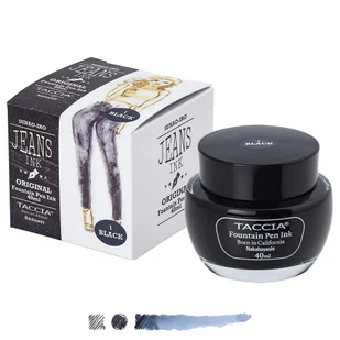 Taccia Jeans Atrament Black 40ml - Pióra wieczne - miniaturka - grafika 1