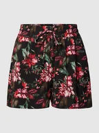 Spodenki damskie - Szorty PLUS SIZE z kwiatowym wzorem - miniaturka - grafika 1