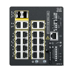 Cisco Catalyst IE3100 Zarządzany L2/L3 Gigabit Ethernet (10/100/1000) Czarny IE-3100-18T2C-E - Switche - miniaturka - grafika 1