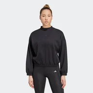 Bluzy sportowe damskie - Bluza fitness damska ADIDAS crop top - miniaturka - grafika 1