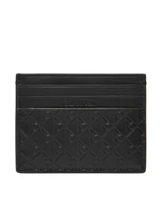 Calvin Klein Etui na karty kredytowe Embossed Emblem Card Case LV04D1128G Czarny - Etui na dokumenty i karty - miniaturka - grafika 1