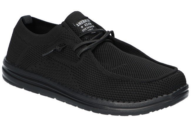 AMERICAN CLUB LE04 ORYGINALNE WSUWANE PÓŁBUTY PRZEWIEWNE BUTY MĘSKIE WSUWKI BLACK 40