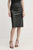 Spódnice - Joop! spódnica skórzana Lynn kolor czarny midi ołówkowa 80000717 180031 - miniaturka - grafika 1
