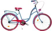 Rowery - Dallas Bike City Junior 1Spd 24 cale Niebieski z różem - miniaturka - grafika 1