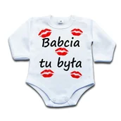 Body dla niemowląt - Babcia tu była BODY niemowlęce - 74 dł - miniaturka - grafika 1