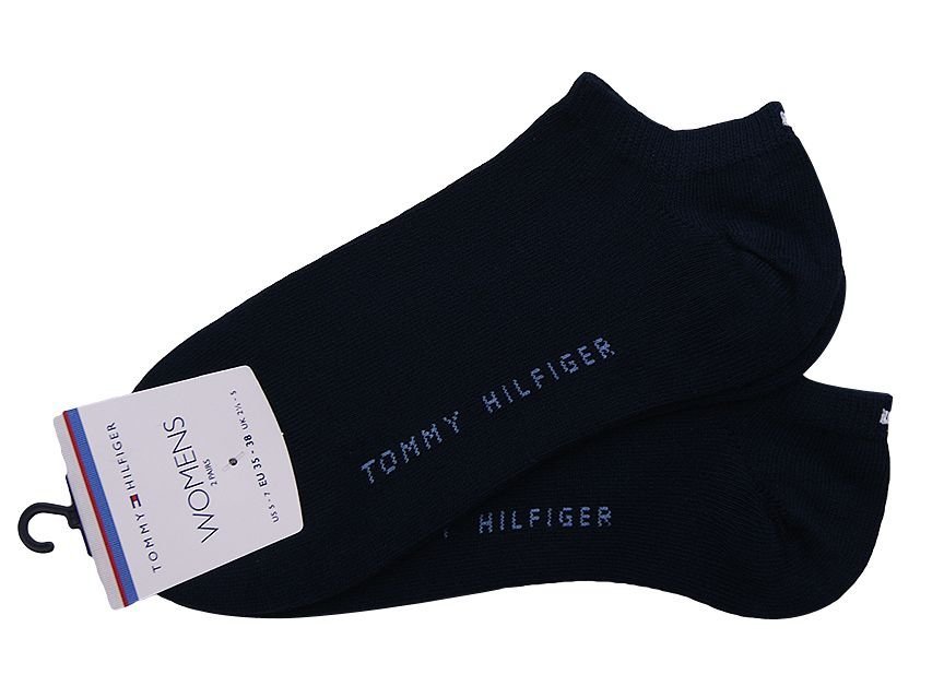 TOMMY HILFIGER DAMSKIE STOPKI 2 PARY NAVY 343024001 563 - Rozmiar: 35-38