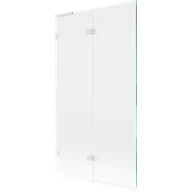 Parawany nawannowe - Mexen Lunar L parawan nawannowy 2-skrzydłowy lewy 100 x 150 cm, transparent, biały - 897L-100-100-20-00-L - miniaturka - grafika 1