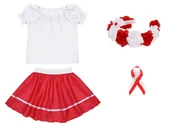 Dresy i komplety dla dziewczynek - ZESTAW NARODOWY BIAŁO-CZERWONY 116-128 4el - miniaturka - grafika 1