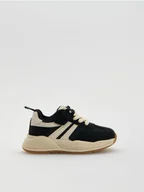 Buty dla dziewczynek - Reserved - Sportowe sneakersy - czarny - miniaturka - grafika 1