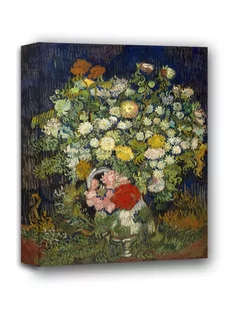 Bouquet of Flowers in a Vase, Vincent van Gogh - obraz na płótnie Wymiar do wyboru: 30x40 cm - Obrazy i zdjęcia na płótnie - miniaturka - grafika 1