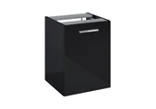 Szafki łazienkowe - Szafka łazienkowa pod blat z koszem na pranie Roca Kwadro Plus 40 cm czarny połysk A857973351 - miniaturka - grafika 1