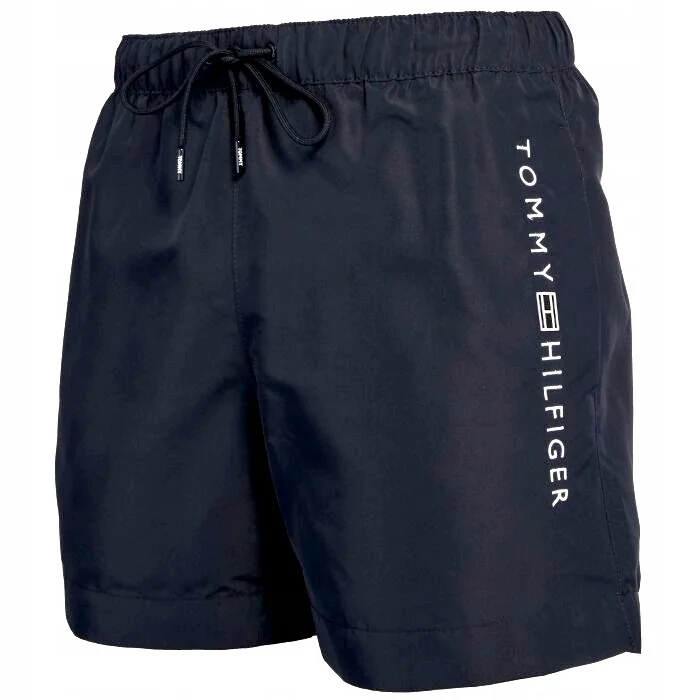 TOMMY HILFIGER SPODENKI, KĄPIELÓWKI M MEDIUM DRAWSTRING GRANATOWE- R. XL
