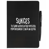 Zeszyty szkolne - NOTES A5 + DŁUGOPIS MOTYWUJĄCE CYTATY ZESZYT WZ - miniaturka - grafika 1