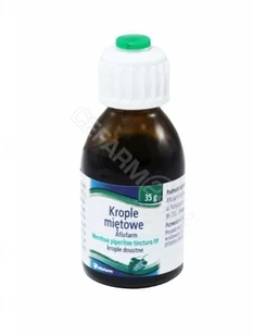 Aflofarm Tinctura menthae piperitae 35 g krople miętowe - Układ pokarmowy - miniaturka - grafika 1