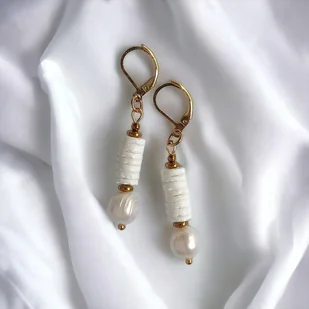 LIMITOWANE kolczyki: kolekcja summer white : PERŁY & MUSZLA - Kolczyki - miniaturka - grafika 1