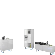 Inne meble do salonu - Zestaw Mebli do Salonu 1 King MebloCross Biały Mat / Biały Połysk - miniaturka - grafika 1