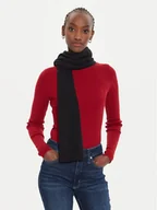 Apaszki i szaliki damskie - Calvin Klein Szalik Embroidery Fine K60K612601 Czarny - miniaturka - grafika 1