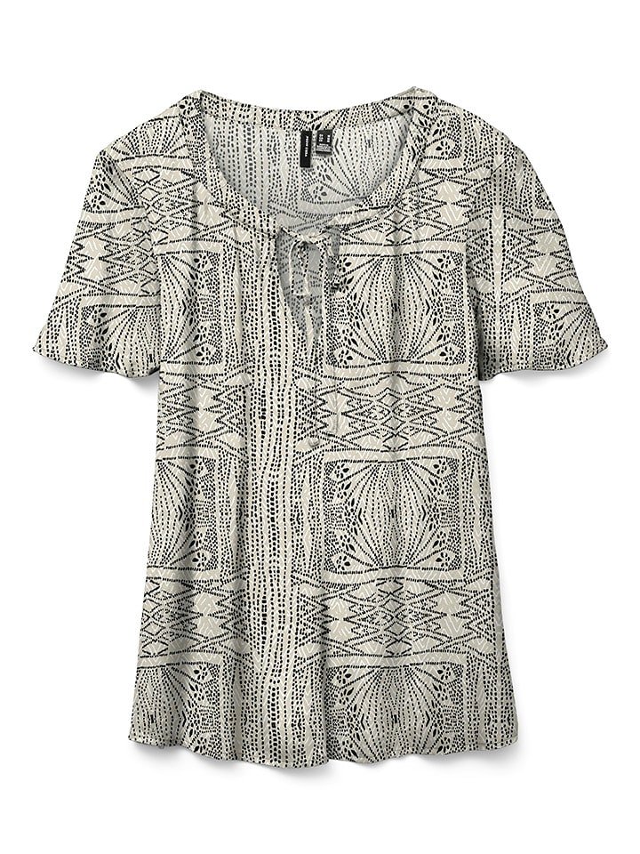 Vero Moda Bluzka w kolorze kremowo-czarnym