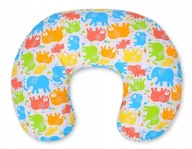 Poduszki do karmienia - Poduszka rogal do karmienia fasolka rozbieralna- Kolorowe słonie - miniaturka - grafika 1