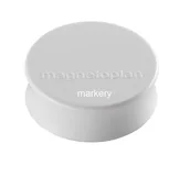 Magnesy - MAGNETOPLAN Magnesy Ergo duże, średnica 34 x 12,5 mm, 10 sztuk, białe 4013695043159 - miniaturka - grafika 1