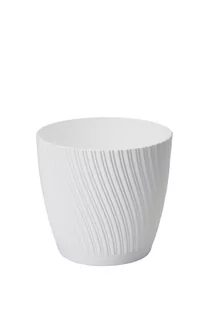 Doniczka Okrągła Mika 15 Z Podstawką Biała - Donice - miniaturka - grafika 1