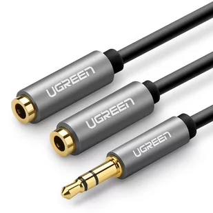 uGreen, Rozdzielacz audio AUX,AV123, kabel jack 3,5 mm, 20cm (szary) - Kable - miniaturka - grafika 1