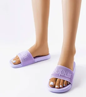 Fioletowe gumowe klapki Azelio-37 - Moda i Uroda OUTLET - miniaturka - grafika 1