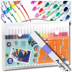 FLAMASTRY PISAKI AKRYLOWE DO RÓŻNYCH POWIERZCHNI 60 szt Acrylic Marker - Przybory szkolne - miniaturka - grafika 1