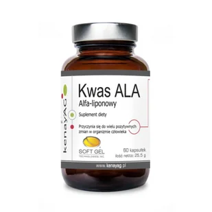 Kenay Soft Gel Technologies Inc. Kwas alfa-liponowy ALA 100mg 60 kapsułek - Witaminy i minerały - miniaturka - grafika 1