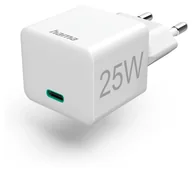 Ładowarki do telefonów - Hama ładowarka sieciowa mini 25W, PD/QC 3.0 1x USB-C, biała - miniaturka - grafika 1