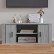 Szafki RTV - Lumarko Szafka pod telewizor, szary dąb sonoma, 100x35x40 cm - miniaturka - grafika 1