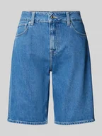 Spodenki damskie - Szorty jeansowe o kroju relaxed fit z 5 kieszeniami - miniaturka - grafika 1