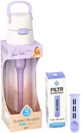 Butelki filtrujące - Butelka filtrująca Solid Lawendowa 0,7L + 2x filtr wkład węglowy do butelki - miniaturka - grafika 1