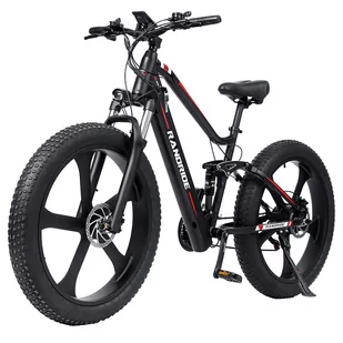 RANDRIDE YX90M Electric Bike, 26'' Fat Tire, 1000W Brushless Motor, 48V13.6Ah Battery, 45km/h Max Speed, 100km Range, LCD Displ - Rowery elektryczne - miniaturka - grafika 3