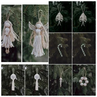 10 sztuk / Ozdoby na choinkę / boho /DOSTĘPNE od ręki - Ozdoby bożonarodzeniowe - miniaturka - grafika 1