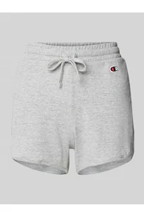 Szorty z dzianiny dresowej z detalem z logo - Champion - Spodnie sportowe damskie - miniaturka - grafika 1