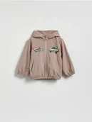 Spodenki dla niemowląt - Reserved - Kurtka z kapturem Hot Wheels Let's race - brązowy - miniaturka - grafika 1