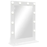 Lustra - vidaXL Lustro Toaletka Białe Drewno, Lustro, Szkło 70 x 50 x 18 cm - miniaturka - grafika 1