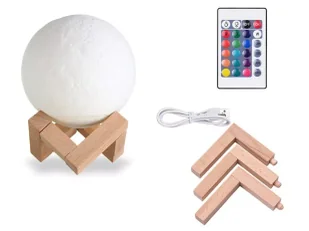 Lampka nocna księżyc kolorowa rgb usb akumulator - Lampy stojące - miniaturka - grafika 13