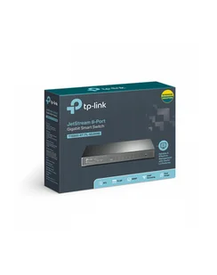TP-Link T1500G-8T(TL-SG2008) Switch Web Managed Desktop 8 x 10 100 1000Mbps PSU External T1500G-8T(TL-SG2008) - Switche - miniaturka - grafika 1
